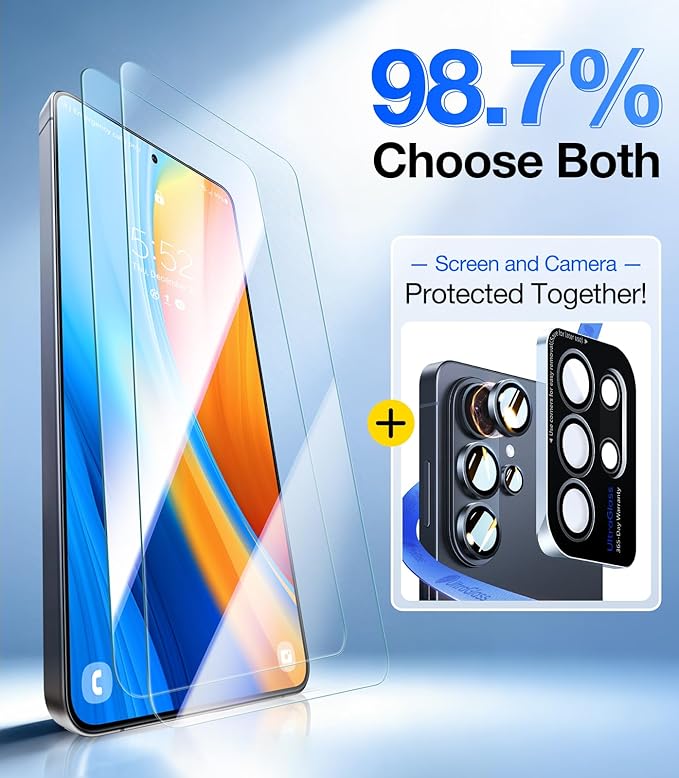 UltraGlass TOP 9H+ Armor for Samsung Galaxy S26 Ultra Screen Protector [NO.1 Military Grade Protection] for Samsung S26 Ultra Screen Protector Tempered Glass S26ultra Phone Case Fit 2 Pack