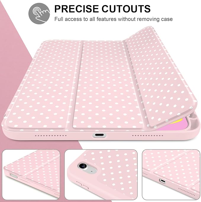 White Polka Dot & Pink