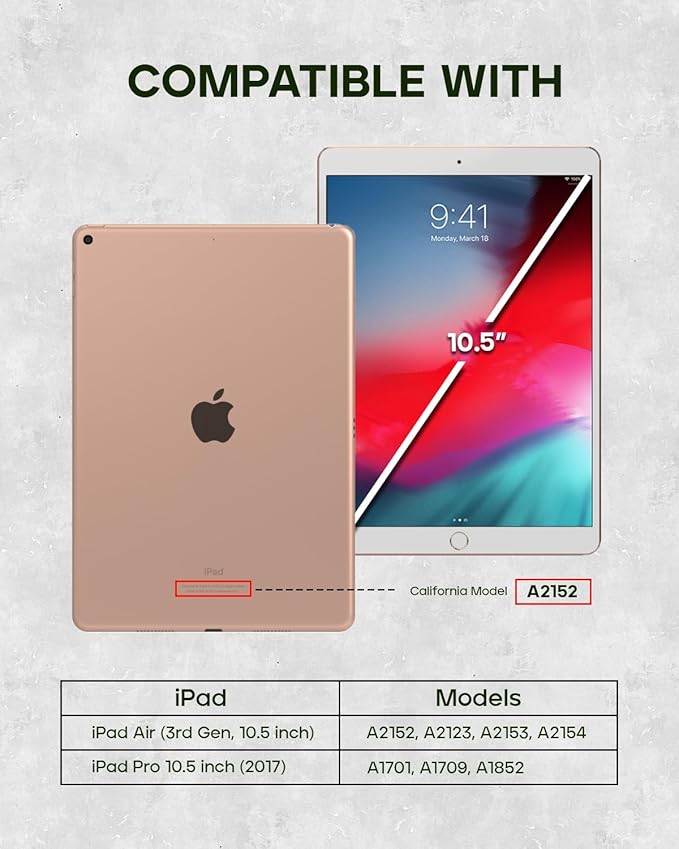 Porter Riley - Leather Case for iPad Air 10.5 3rd Generation 2019 Release. Premium Genuine Leather Stand/Cover/Flip Case (Tan)