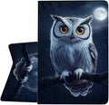 Case for Samsung Galaxy Tab A11 / Tab A9 8.7-Inch 2025/2023Slim Protective LeatherAuto Wake/SleepAdjustable Viewing Angle Stand.Owl Moon