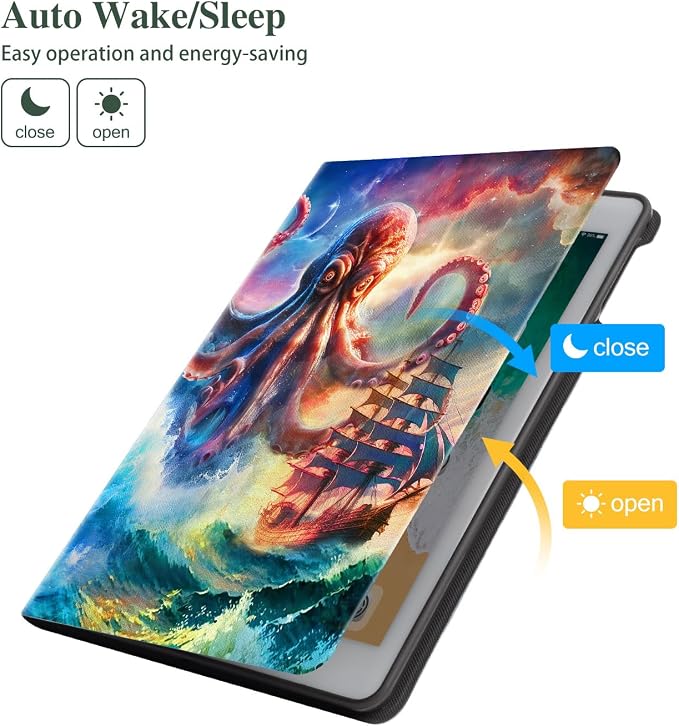 Octopus Monster Sailing Boat Huge Waves