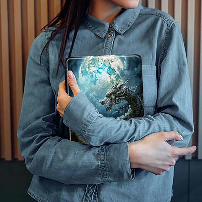 Chinese Dragons With Moon