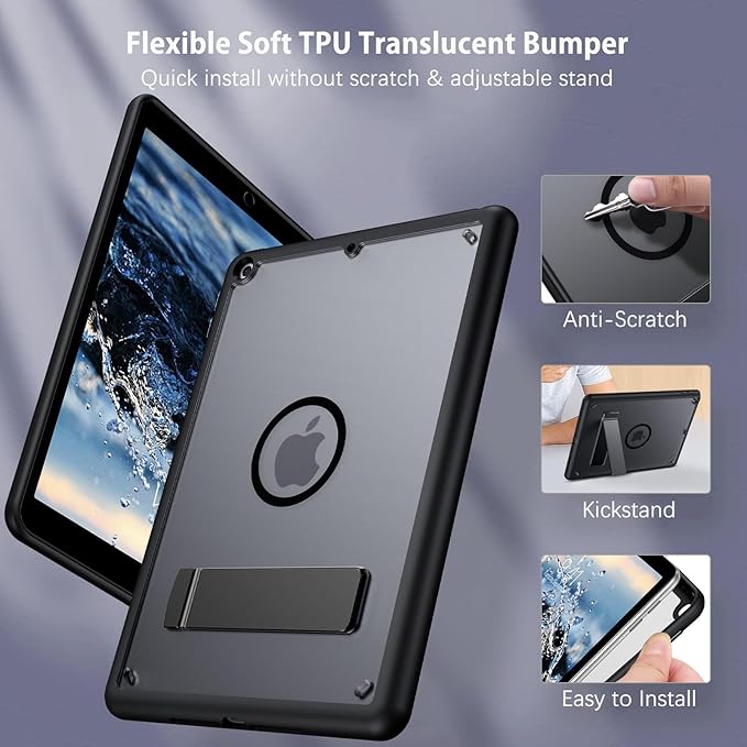 GUAGUA for iPad 6th/5th Generation Case 9.7 Inch (2018/2017) Magnetic Cases with Invisible Portrait/Landscape Stand Protective Kickstand Case for iPad 9.7 Inch 2018 (6th Gen) / 2017 (5th Gen) Black