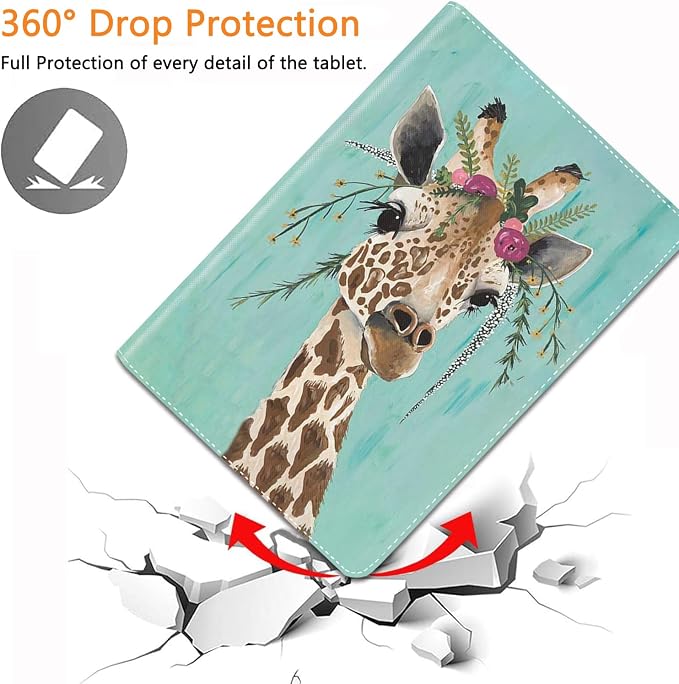 Giraffe With Floral Headgear