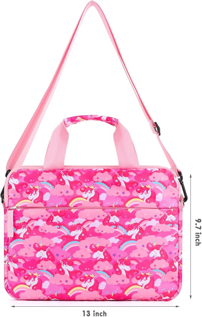 Kids Tablet Bag for Girls Kids Tablet Carrying Case for Fire HD 10 HD 8 Fire 7 Sleeve Bag Kid Kindle Bag iPad Bag for Kid Unicorn Pink