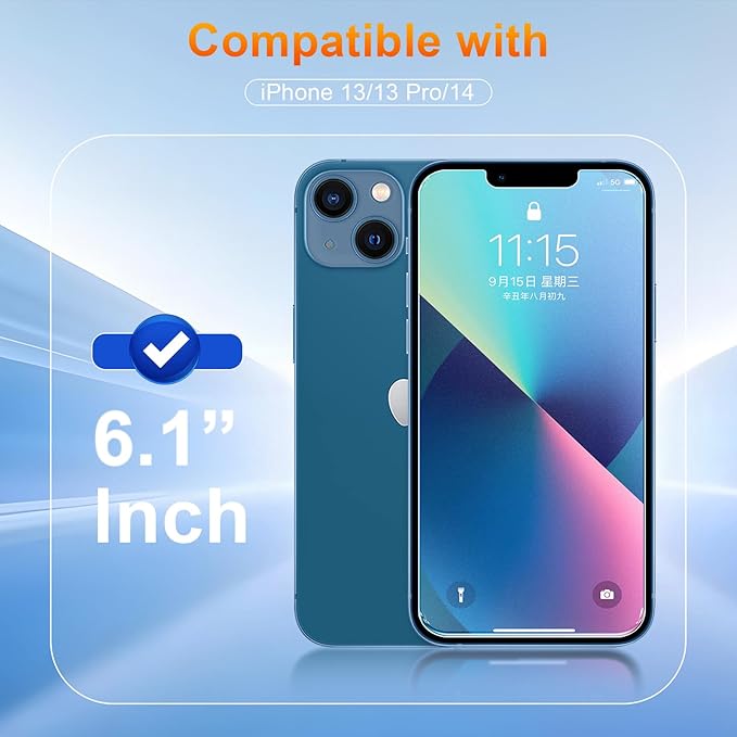 2 Pack matte privacy Screen Protector for iPhone 13/13 pro/14-ccc