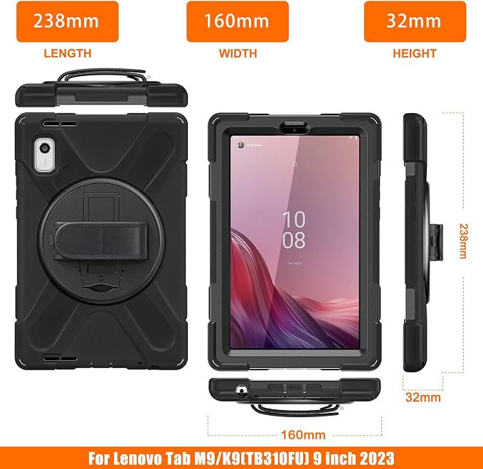 Lenovo Tab M9 9.0 inch Case-Black