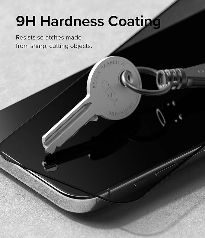 Ringke Privacy Glass [Feel Better in Public] Compatible with iPhone 15 Pro Max Screen Protector Easy to Install Case Friendly Tempered Glass Anti-spy Privacy Screen Protector with Installation Tool