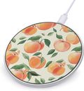 Peach Wireless Charger Fast Wireless Charging Pad with USB Cable 10W Anti-Slip Magnetic Wireless Charger Portable Slim Charger Puck Travel Charging Station