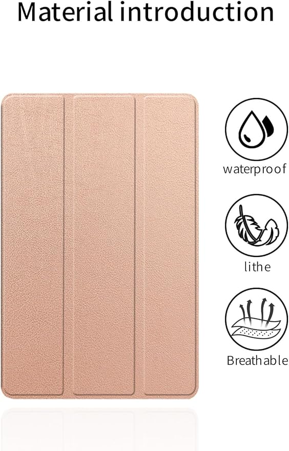 for Samsung Galaxy Tab S11 Ultra 2025 Android 14.6 Inch Tablet CaseBOVUGAC Tri-fold Tablet Case Cover for Galaxy Tab S11 Ultra 14.6Full Protection Premium PU Scratch Resistant.(Rose Gold)