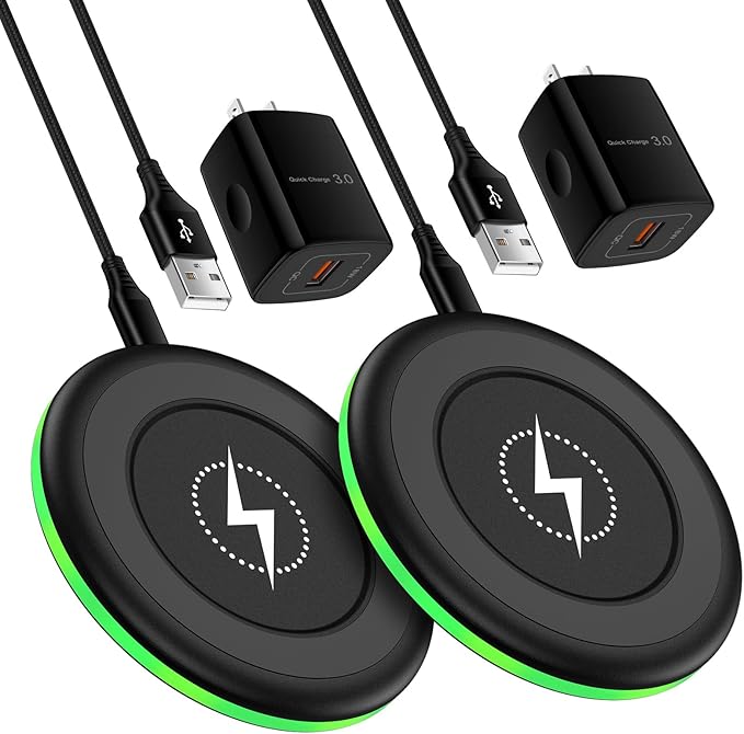 Wireless Charger for Samsung 15W Fast Wireless Charging Pad Charger Mat with QC Adapter for Galaxy S25/S25 Ultra/S24 Ultra/S23/S22 Plus/Z Flip6 Pixel 9/9 Pro XL/Fold iPhone 17/16e/16/15/14/13 Pro Max