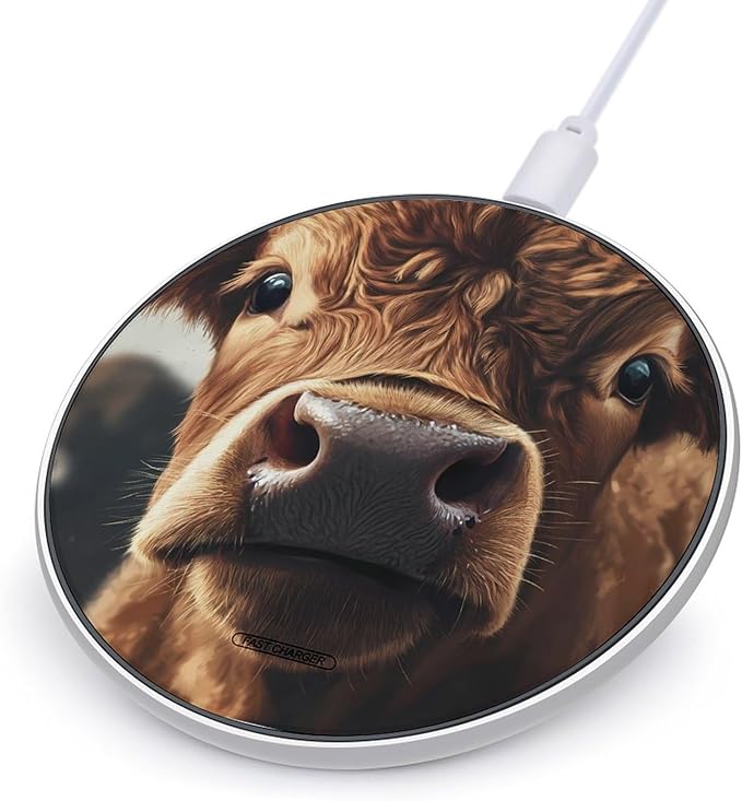 Calf Cow Bull Nose Phone Charger Magnetic Charging Pad Anti-Slip with USB Cable
