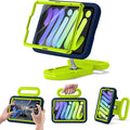 Kids Case for iPad mini 7 (A17 Pro) 2024 /iPad Mini6 2021Adjustable Portrait/Landscape Stand//Drop Proof with Handle/KickstandChild Friendly Case for iPad mini 7th/6th Gen 8.3inch (Bluegreen)