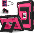 ATOOZ for iPad A16 11th Generation Case 11 Inch 2025for iPad 10th Generation Case 10.9 Inch 2022 with Shoulder Strap &amp Pencil HolderHeavy Duty Shockproof Rugged Protective Cover (Rose Red)