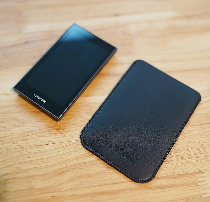 Keystone Crypto Hardware Wallet Pouch Black PU Leather Case Premium Protective Case Suitable for Keystone Pro and Keystone Essential