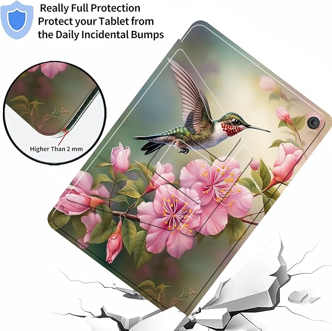 Birds Pink Flowers