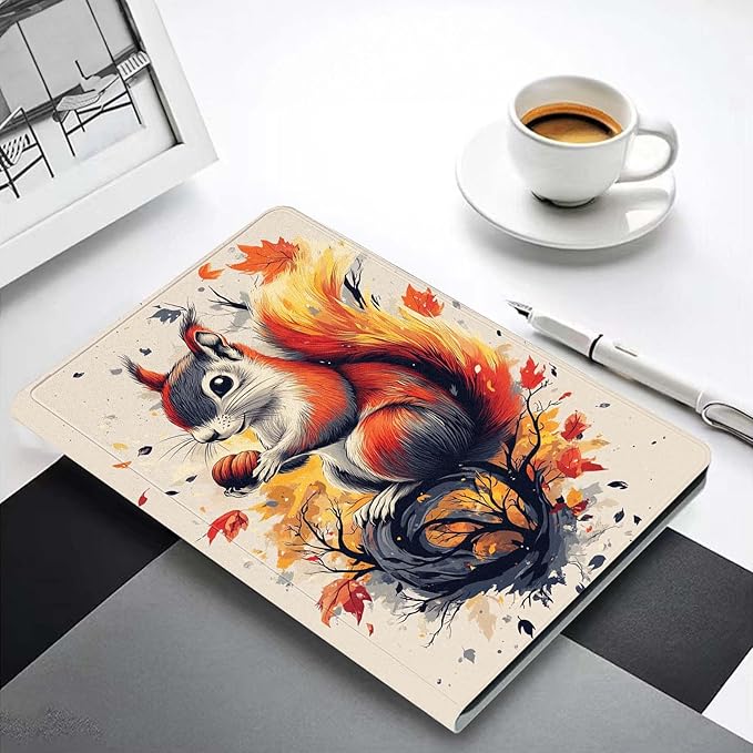 Case for Samsung Galaxy Tab A11 Plus/A9 Plus 11 Inch 2025/2023 CaseSlim Lightweight PU Leather Cover with Auto Wake/SleepAdjustable Viewing Angles.Maple Leaf Squirrel