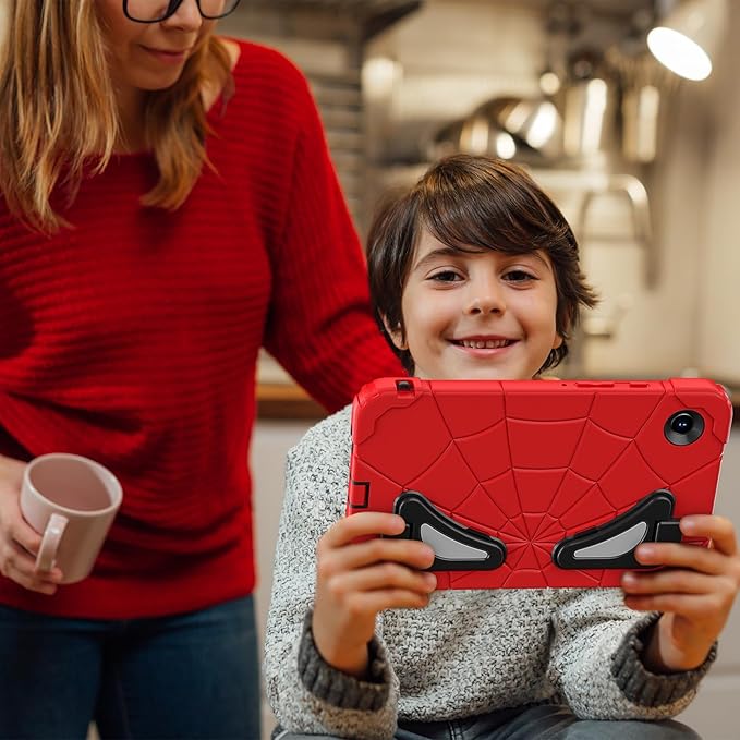 Compatible with Samsung Galaxy Tab A11+ 2025 11 inch Tablet CaseLightweight Shockproof Rugged Protective Cover with Kickstand for Kids Children Boys Babies Red Black