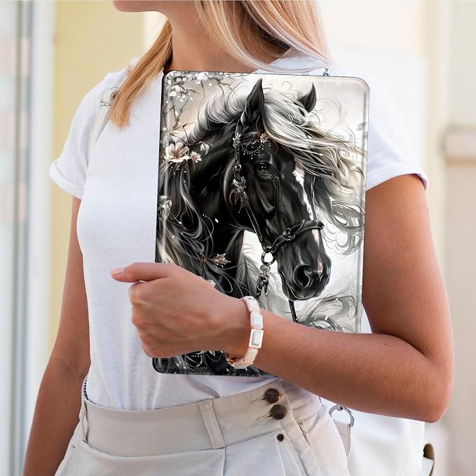 Beautiful Black Friesian Horse