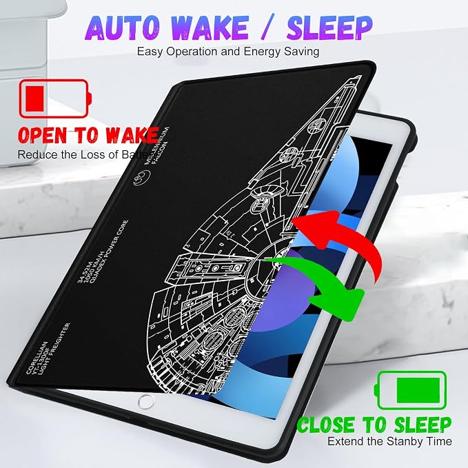 6-for iPad 9.7-Black Rotary Gear