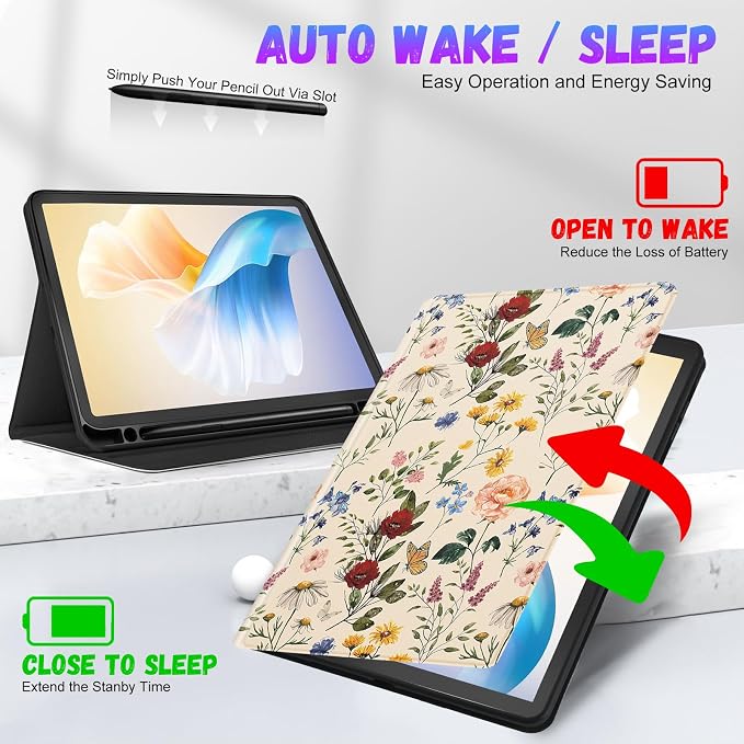 4-for Tab S6 Lite-Vintage Flower