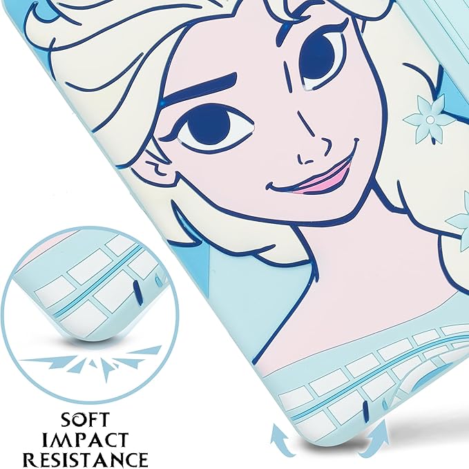 Disney Frozen Kids iPad Case - 10.2 Case for iPad 9th/8th/7th Generation - 2019/2020/2021 Tablet Cover with Stand Shockproof Silicone Protector
