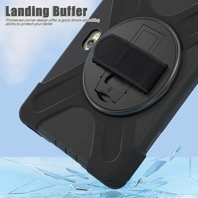 ZenRich Rugged Case for Galaxy Tab Active 5 Pro/Active 4 Pro 10.1-inchFull-Body Shockproof Protective Case w/ 360 Rotating Kickstand Hand Strap Shoulder Belt
