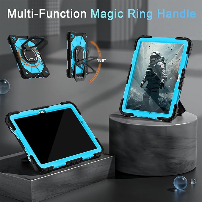 Case for Samsung Galaxy Tab A9+/ A9 Plus Case 11 Inch (SM-X210/X216/X218) with Screen Protector/360° Rotating StandMilitary Grade Shockproof Cover for Galaxy Tab A9 Plus Cases
