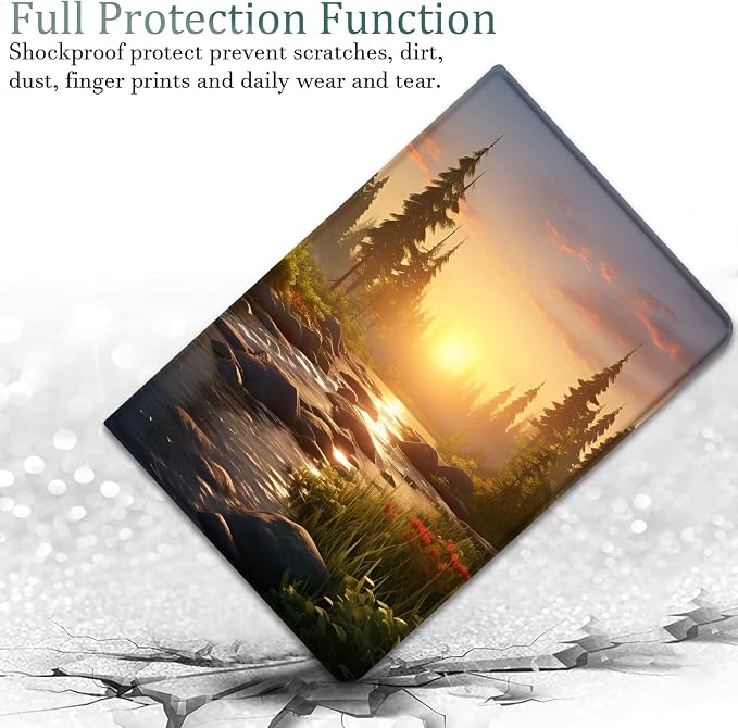 Scene Sunset Water Forest
