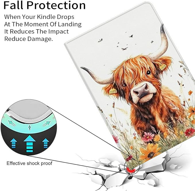 Floral Highland Cow