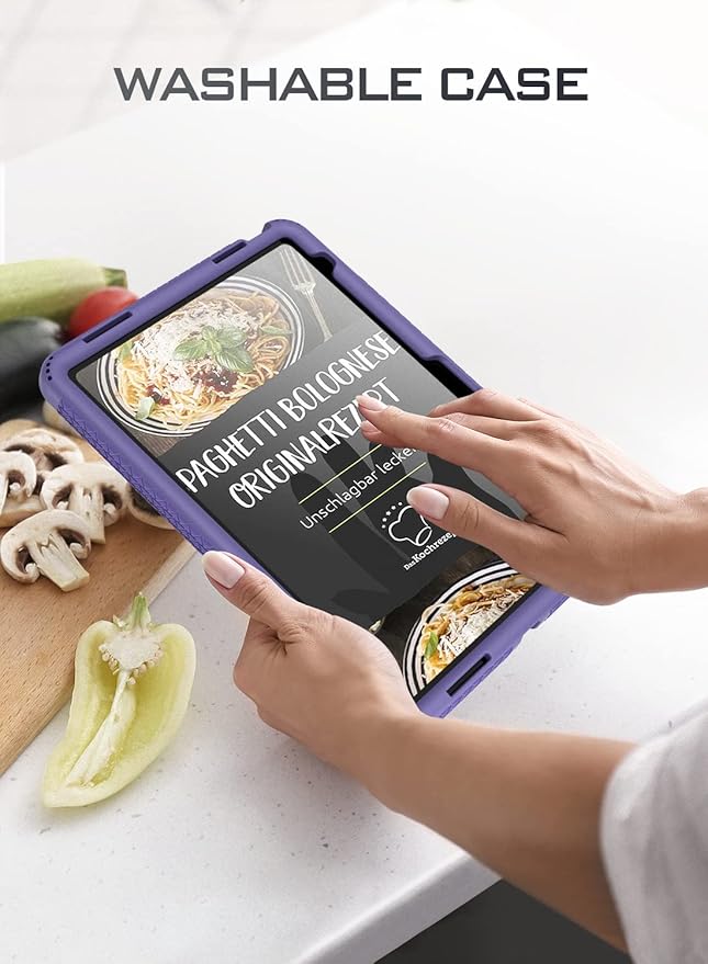 Poetic TurtleSkin case for New iPad (A16) 11th / 10th Generation (2025/2022) Heavy Duty Shockproof Kids Friendly Silicone Case Cover Only Compatible with New iPad 11/10.9 Inch Purpel