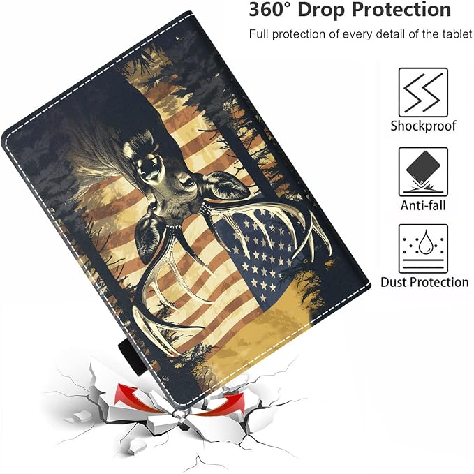 American Flag Jungle Deer