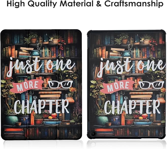 Slimshell for Amazon Fire Max 11 (13th Generation 2023 Release) - PU Leather Folding Stand Cover for Fire 11 Tablet Case with Auto Wake/Sleep Just one More Chapter