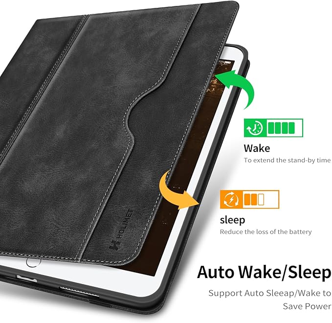 H HOLIMET Case for iPad Air 3rd Generation/iPad Pro 10.5 inch with Pencil Holder Soft TPU Stand Smart Cover Auto Wake/Sleep Stand for 10.5 iPad Air 3 2019 / iPad Pro 2017 (Black)