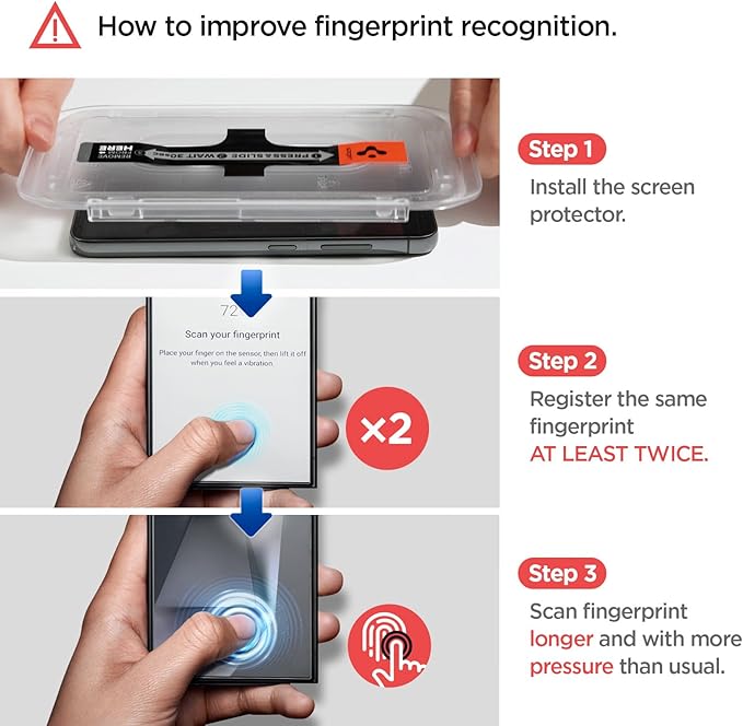 Spigen Tempered Glass Screen Protector [GlasTR EZ FIT - Privacy] Designed for Galaxy S25 Plus | Galaxy S24 Plus [Case Friendly] - 2 Pack