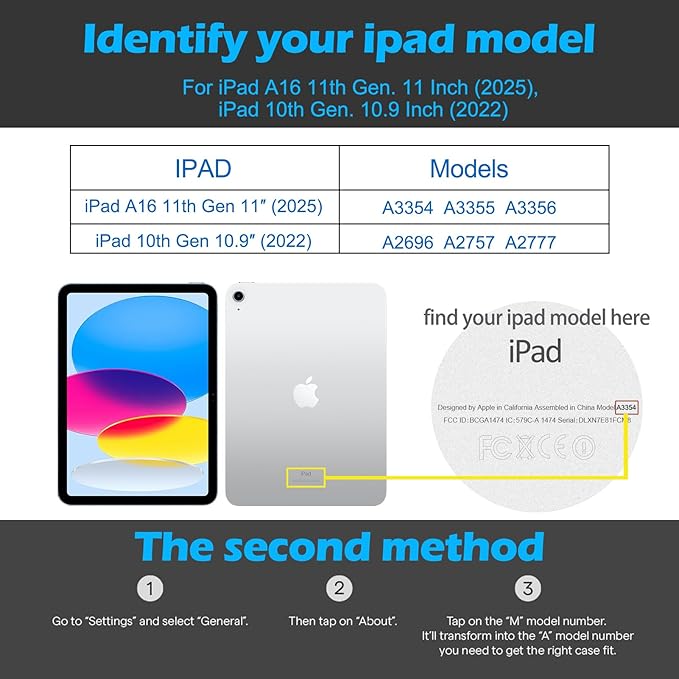 Case for iPad A16 11th Gen 11 InchiPad 10th Gen. 10.9 InchLeather Folio Cover with Auto Wake/Sleep Adjustable StandMagnetic Buckle Closure Protection Case-Single Strap Yellow Brown