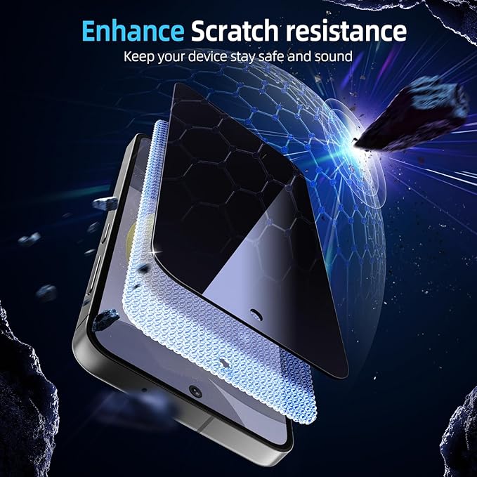 X-it for Samsung Galaxy S25 Screen Protector Privacy 6.2 [Auto Alignment/Dust Removal]Bubble-Free[100% Ultrasonic Fingerprint ID] Easy Installation Full Coverage Anti-Spy [Non-Glass] 2 Packs