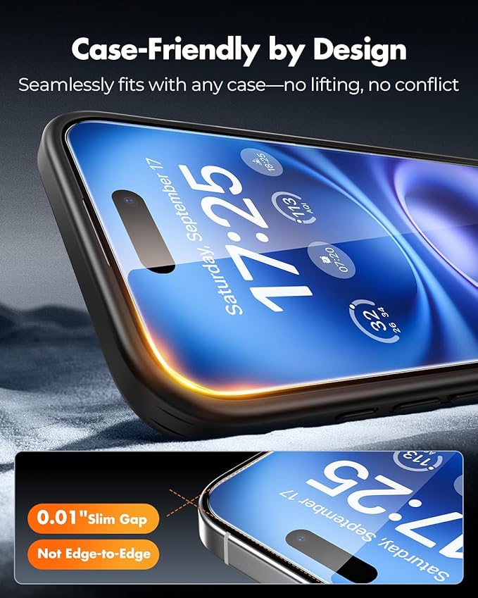 UNBREAKcable 2+2 Pack for iPhone 16 Screen Protector &amp Lens Protector [Military-Grade] [99% HD Clear] [Easy Install] 9H+ Shatterproof Tempered GlassBubble-Free &amp Anti-FingerprintCase Friendl