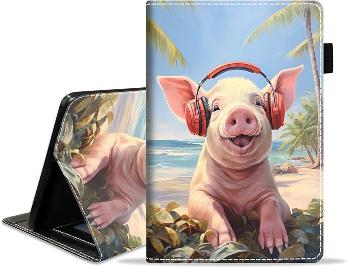Cute Pig with Headphones