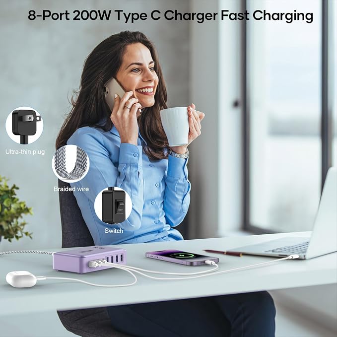Flat Charger 200W PURPLE