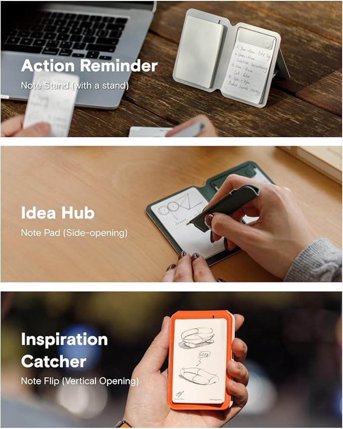 MOFT Magnetic Compatible Note Flip Magnetic Notepad &amp Card Holder with Invisible Pen Compatible with iPhone 16 Series and Other Phones Two Types of Notepad Misty Cove + Sunset