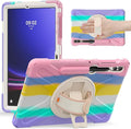 BATYUE Case for 12.4 inch Galaxy Tab S9 Plus S9 FE+ Plus S8 Plus S7 Plus S7 FE Hand Shoulder Strap+Kickstand for SM-X610/X616/X618/X800/X806/T730/T733/T736/T738/T970/T975/T976 (Pink)