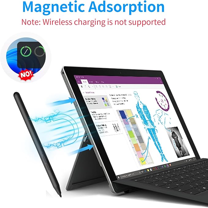 Stylus Pen for HP Omnibook Digital Pen for HP Envy Pavilion Specter x360 Touch Screen Devices Rechargeable MPP 2.0 Tilt with 4096 Pressure Sensitivity Palm Rejection Fast Charging