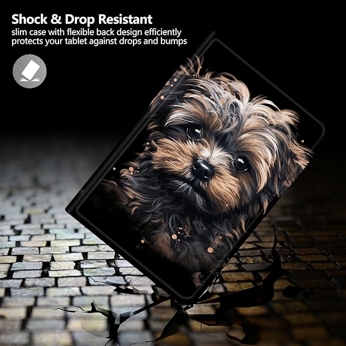 DIGTIALLL Case for iPad 10.2 iPad 9th Generation 2021/ iPad 8th Generation 2020/ iPad 7th Generation 2019 PU Leather Smart Protective Cover with Auto Sleep/WakePuppy Dog