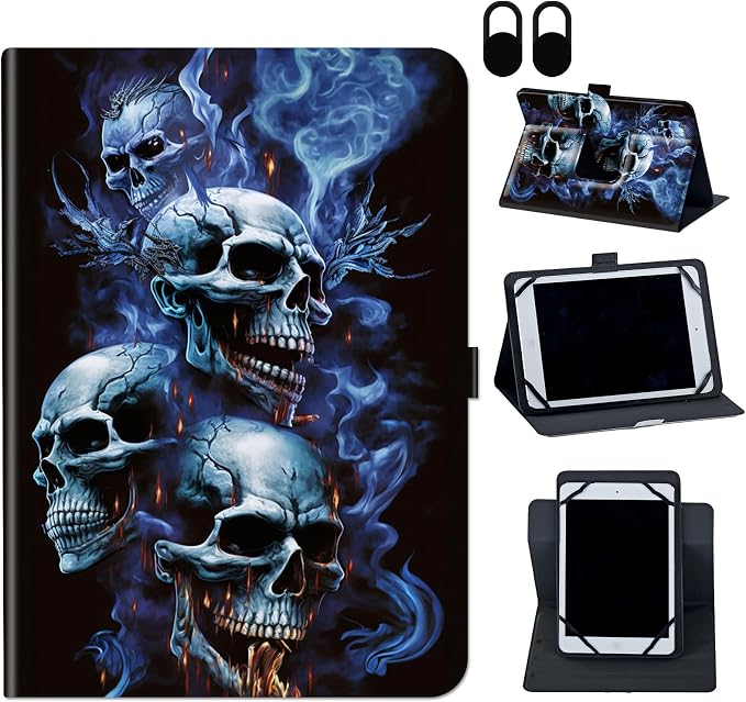 Skull Head With Blue