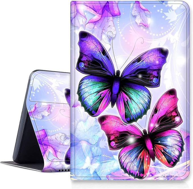Case for All-New Fire HD 10 &amp 10 Plus Tablet case (10.111th Generation 2021 Released) SDDFRHGH Slim Folio Stand Cover with Auto Wake/Sleep &amp Multi-Angles Viewing-Purple Butterfly