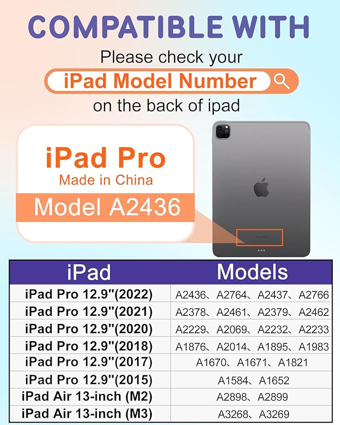 for iPad Air 13 inch Case(Air M4 2026/M3 2025/M2 2024) for iPad Pro 12.9 Case(6th/5th/4th/3rd/2nd/1st Gen) - 360 Rotating Smart Folio Cover with Pencil Holder for Women Girls Cat &amp Flowers