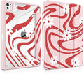 DONGKE for iPad Pro 11-Inch Case (M5 2025 / M4 2024) 6th/5th Generation [Auto Sleep/Wake &amp Pencil Pro Holder] Clear Acrylic Back Smart Trifold Stand Cover Swirl &amp Daisy