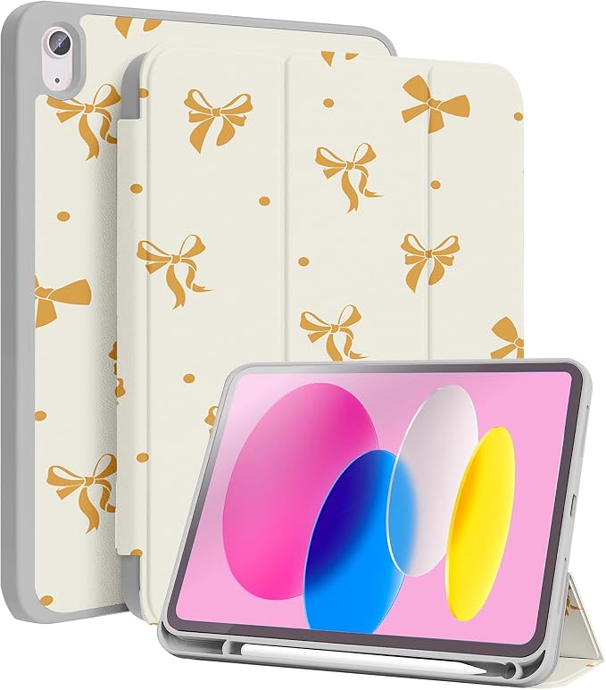 Orange Large Bow - Beige