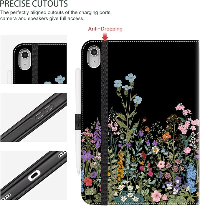 Black Flowers Floral